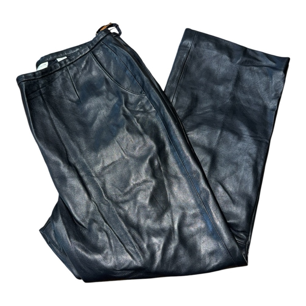 Women’s Vintage Lord & Taylor Black 100% Leather Pants - 14P